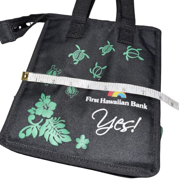 First Hawaiian Bank Insulated Lunch Tote Bag Turtle Flowers Hawaii 10x9 Picnic - Picture 3 of 6